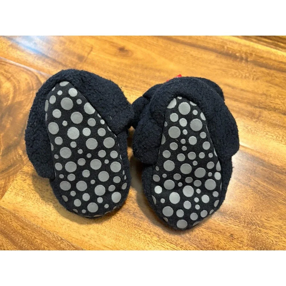 Zutano Fleece Gripper Bootie. Black, Size 12M